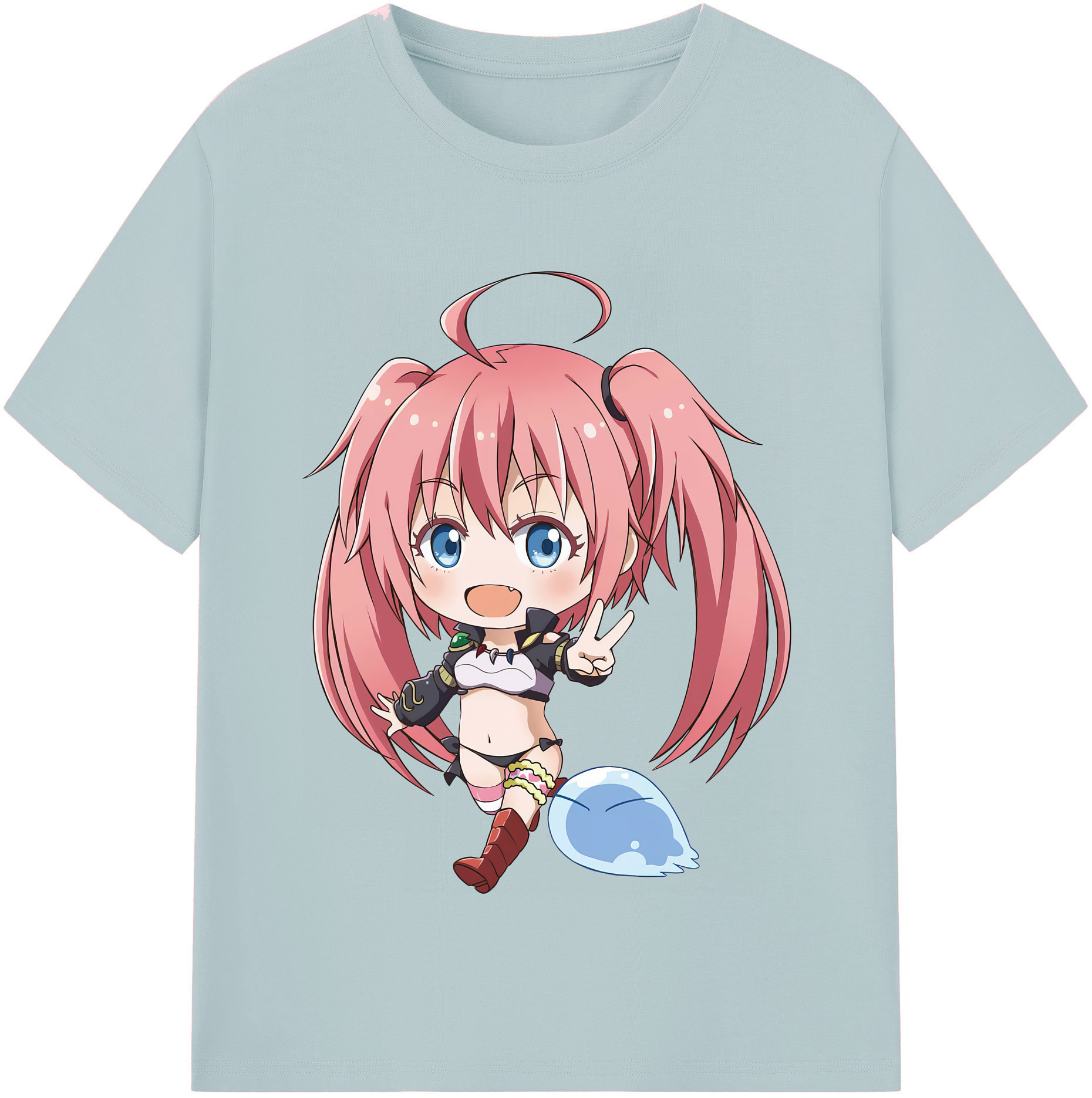 （画像用） 転スラ Regarding Reincarnated to Slime 綿100％半袖Tシャツ（フロントプリント）